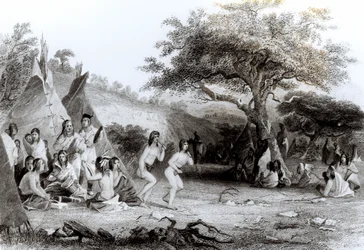 Aanbidding van de zon, gegraveerd door R. Ehnshelwood